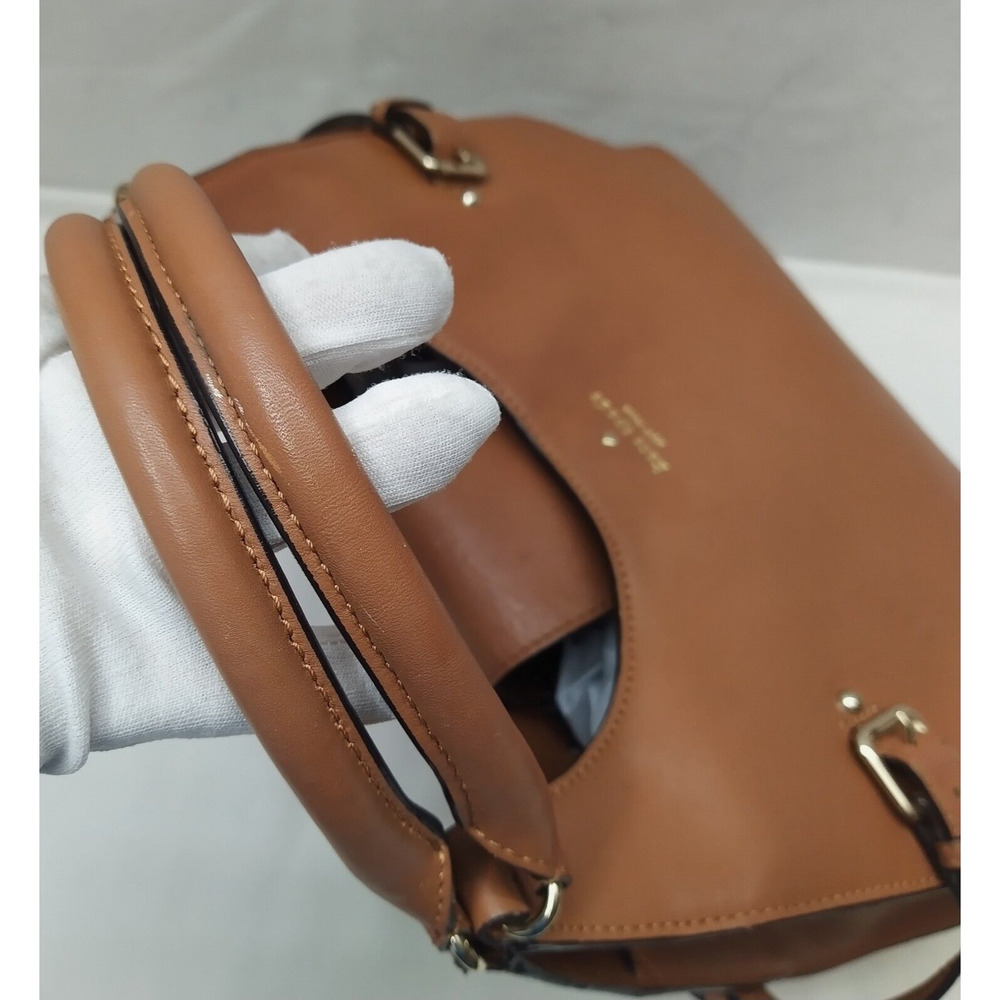 Kate Spade New York Brown Leather Double Handle Shoulder Bag - Picture 6 of 16